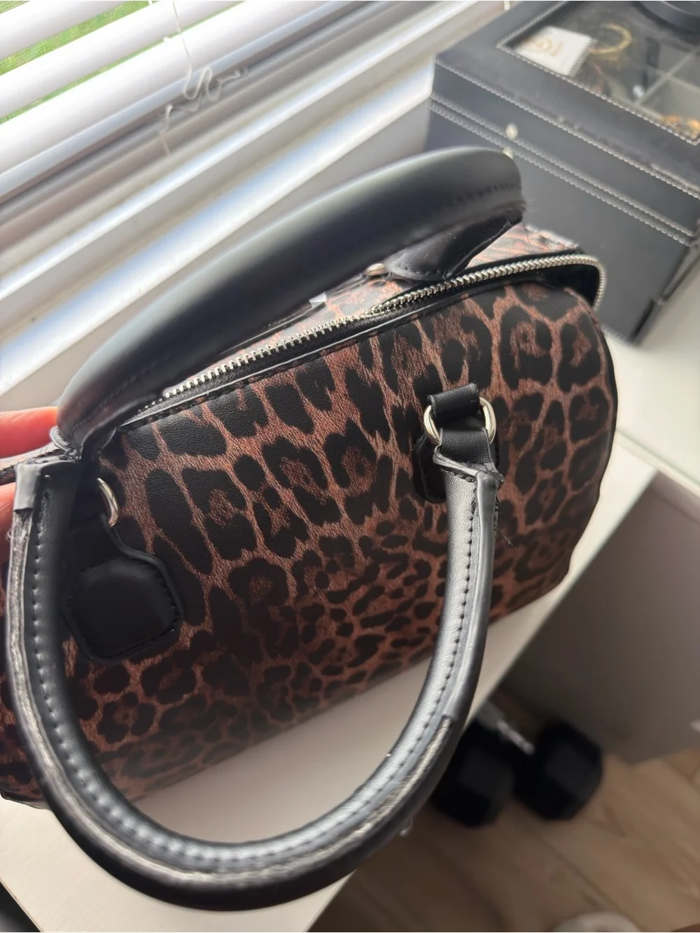 Steven Madden leopard print satchel bag